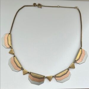 Madewell Gold and Cream Scalloped Necklace